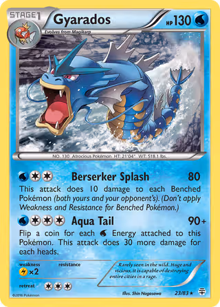 Gyarados 23/83 Pokemon card