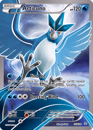 Articuno 25/83 Pokemon card