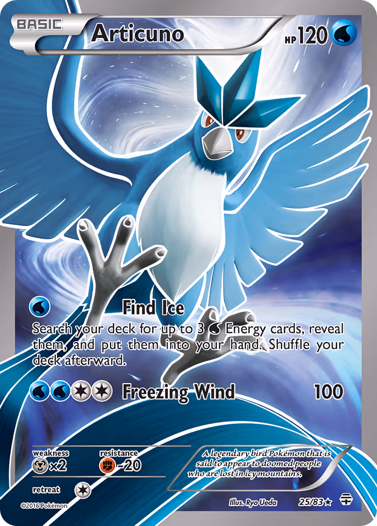 Articuno 25/83 Pokemon card