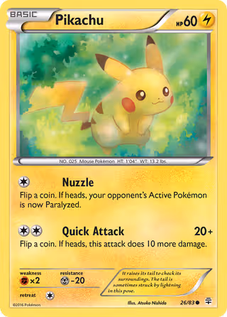Pikachu 26/83 Pokemon card