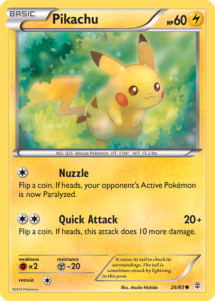 Pikachu 26/83 Pokemon card