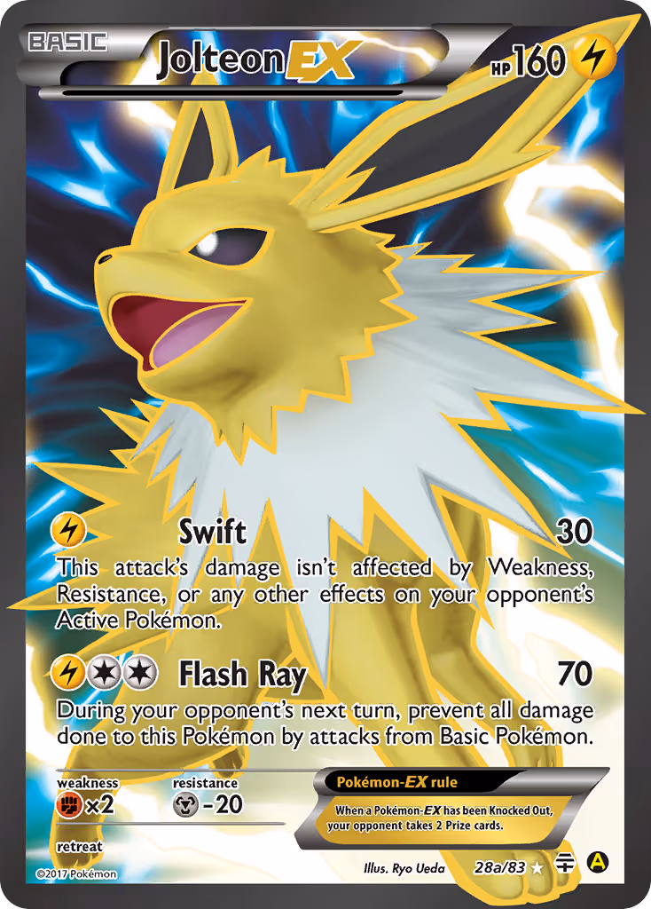 Jolteon-EX 28a Pokemon card