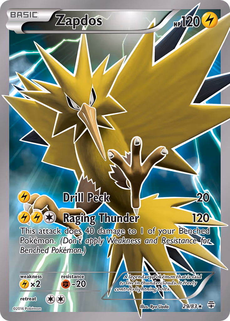 Zapdos 29/83 Pokemon card