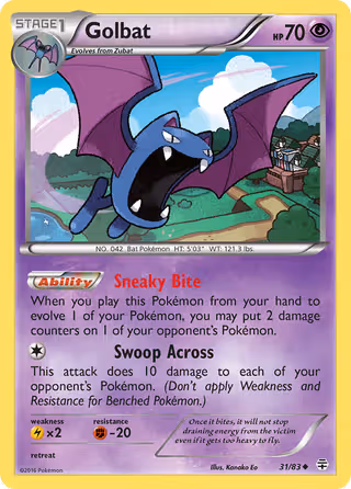 Golbat 31/83 Pokemon card