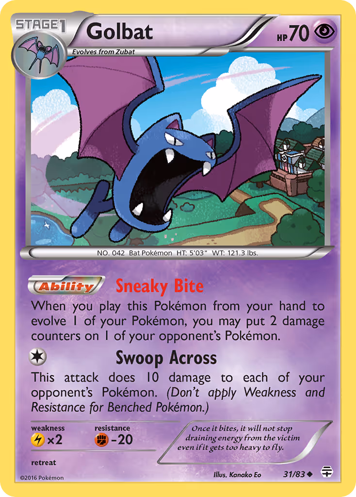 Golbat 31/83 Pokemon card