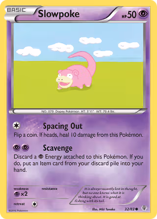 Slowpoke 32/83 Pokemon card