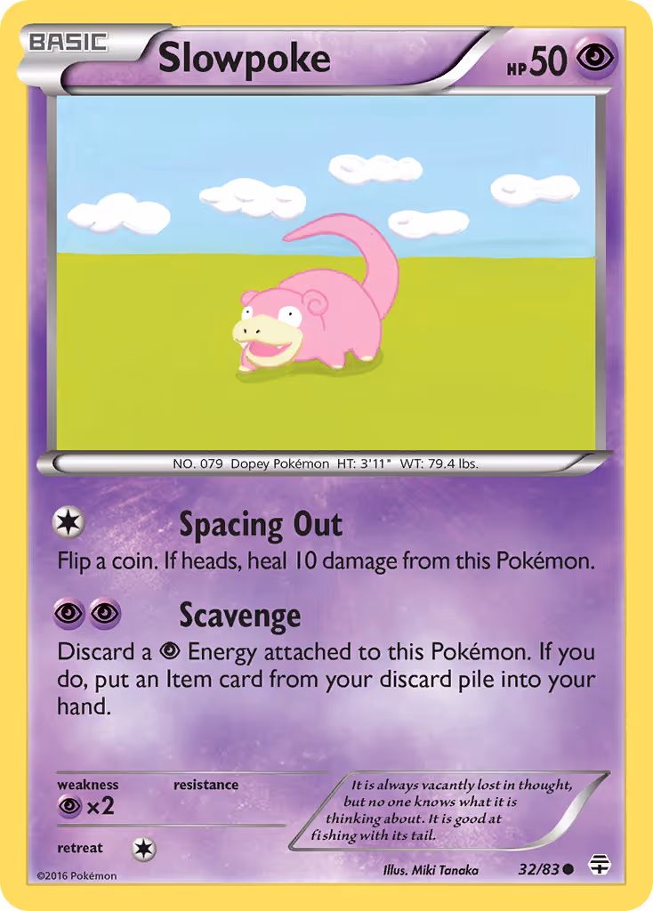 Slowpoke 32/83 Pokemon card
