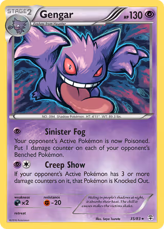 Gengar 35/83 Pokemon card