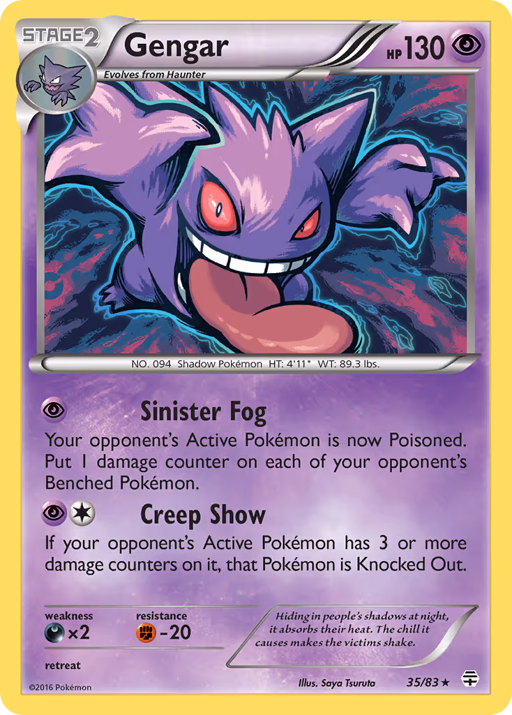 Gengar 35/83 Pokemon card