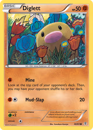 Diglett 38/83 Pokemon card