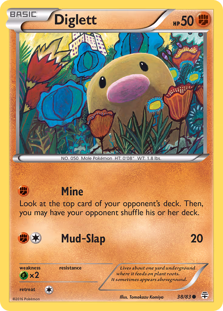 Diglett 38/83 Pokemon card