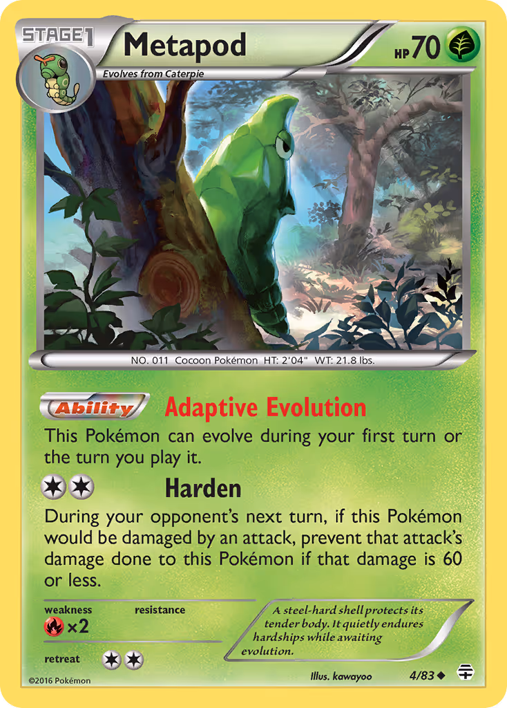 Metapod 4/83 Pokemon card