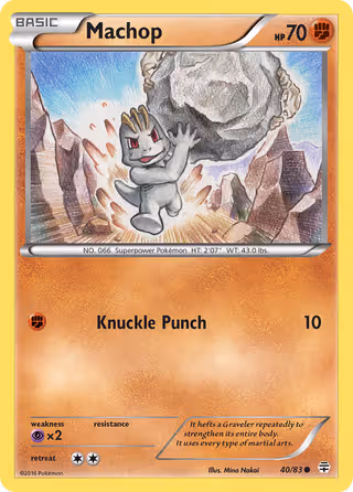 Machop 40/83 Pokemon card