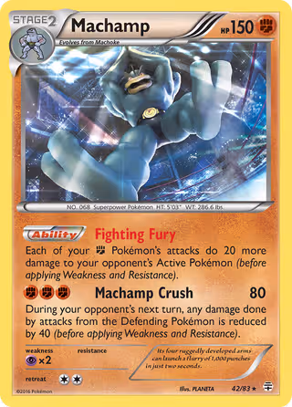 Machamp 42/83 Pokemon card