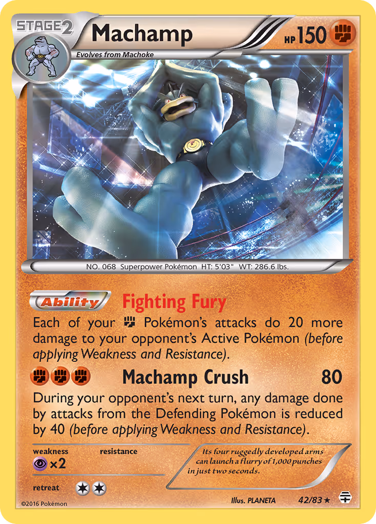 Machamp 42/83 Pokemon card