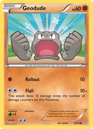 Geodude 43/83 Pokemon card