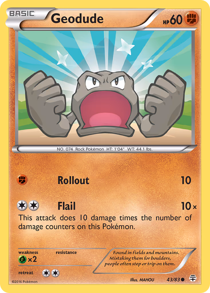 Geodude 43/83 Pokemon card