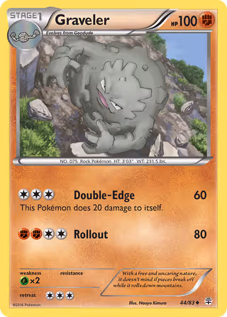 Graveler 44/83 Pokemon card