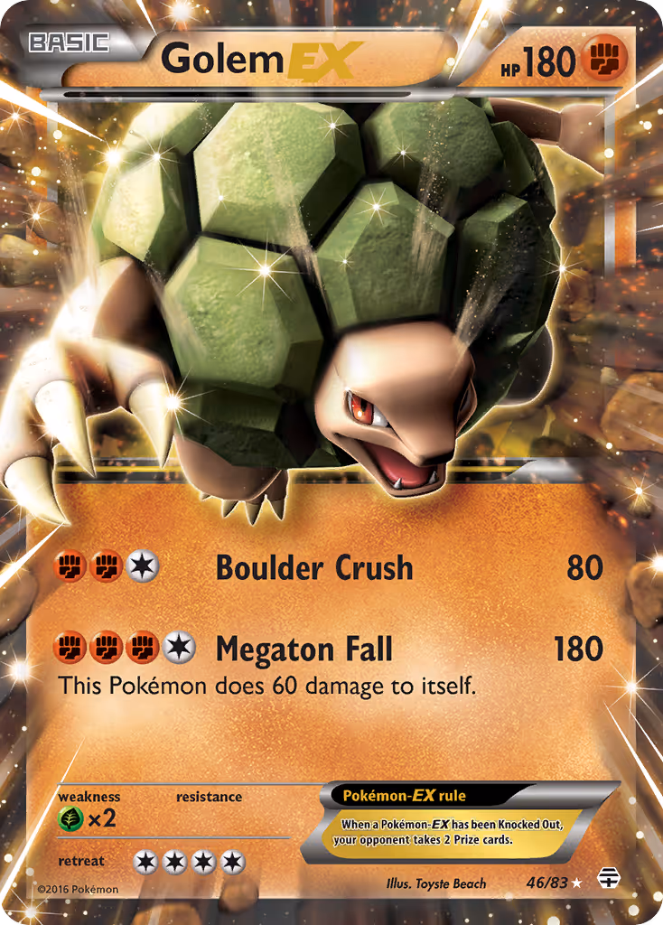 Golem EX 46/83 Pokemon card