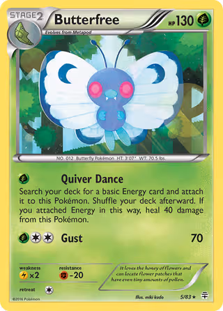 Butterfree 5/83 Pokemon card