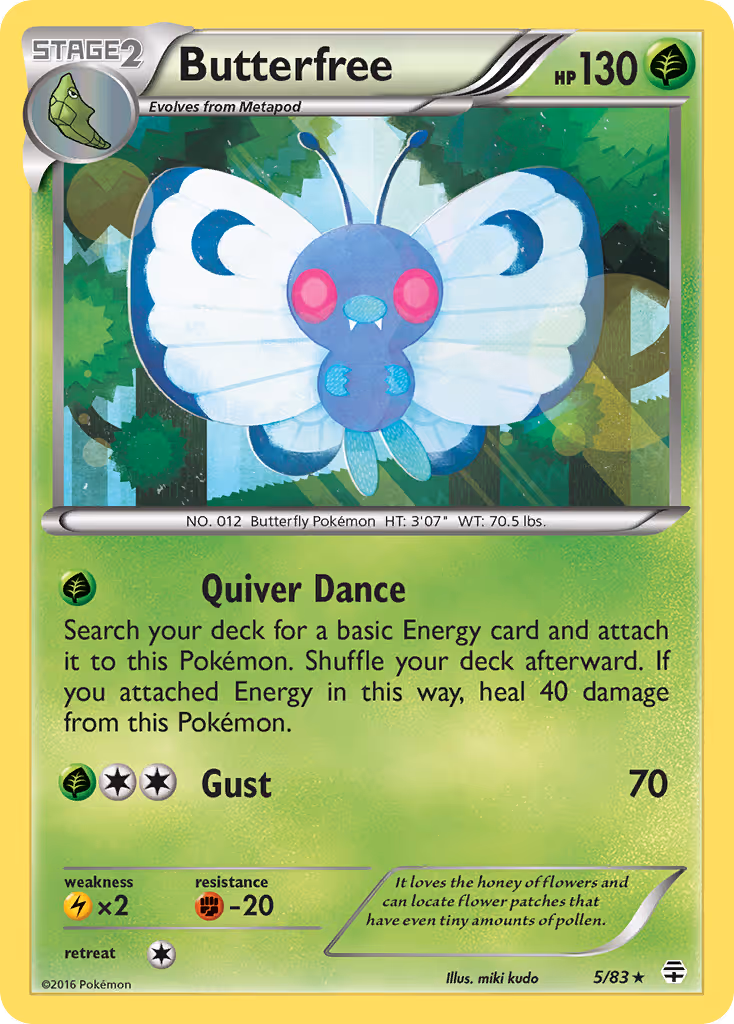 Butterfree 5/83 Pokemon card