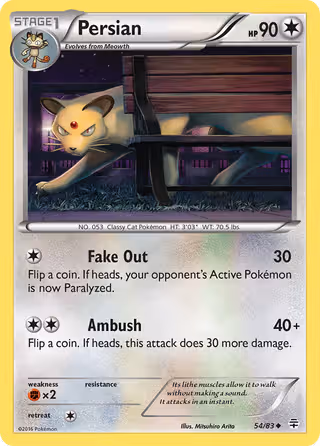 Persian 54/83 Pokemon card