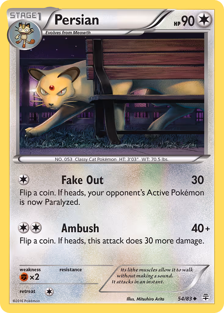 Persian 54/83 Pokemon card