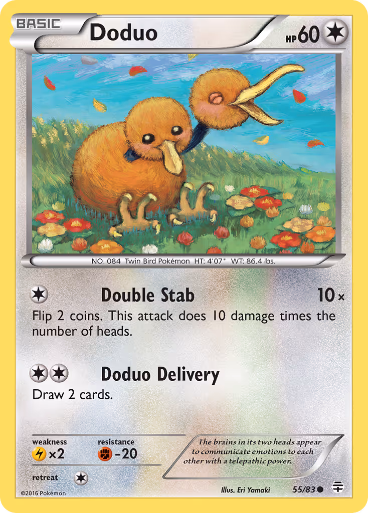 Doduo 55/83 Pokemon card