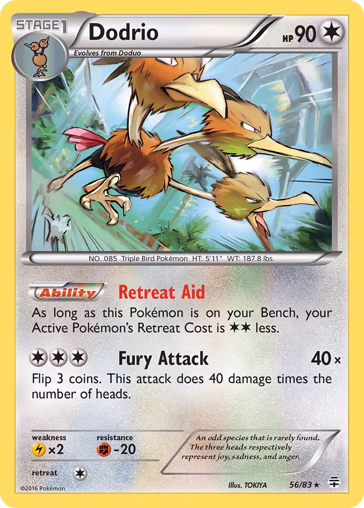 Dodrio 56/83 Pokemon card
