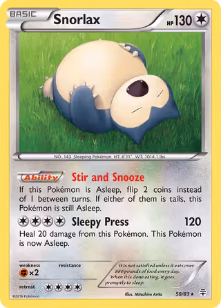 Snorlax 58/83 Pokemon card
