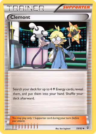 Clemont 59/83 Pokemon card