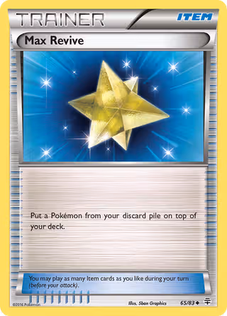 Max Revive 65/83 Pokemon card