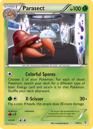 Parasect 7/83 Pokemon card