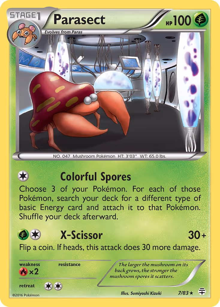 Parasect 7/83 Pokemon card