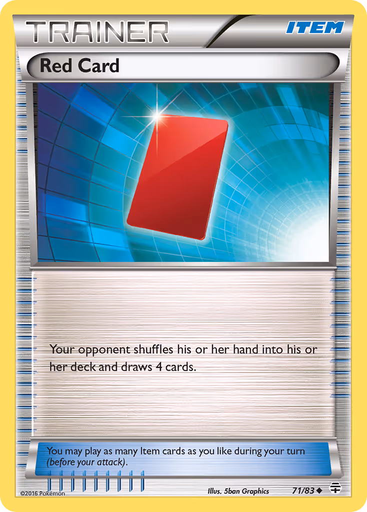 Red Card 71/83 Pokemon card