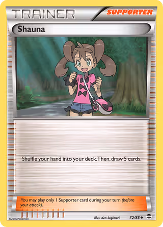 Shauna 72/83 Pokemon card