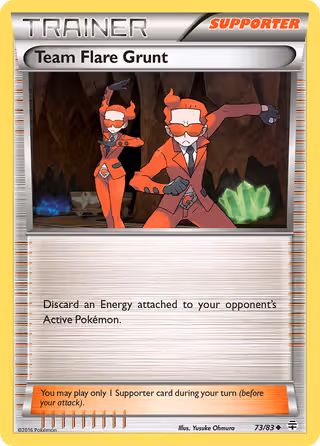 Team Flare Grunt 73/83 Pokemon card