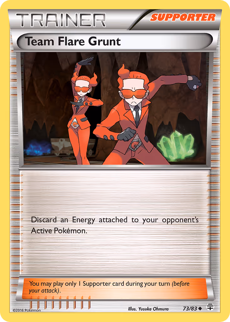 Team Flare Grunt 73/83 Pokemon card
