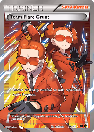 Team Flare Grunt 73a Pokemon card
