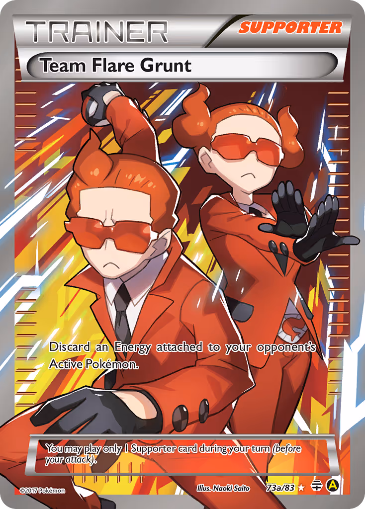 Team Flare Grunt 73a Pokemon card