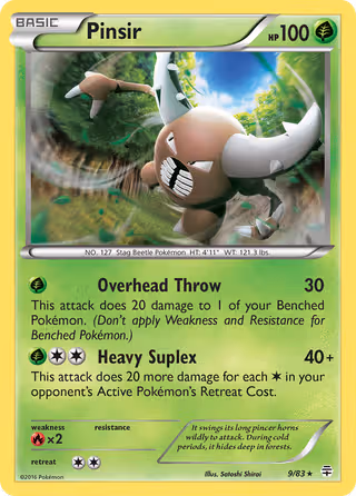 Pinsir 9/83 Pokemon card