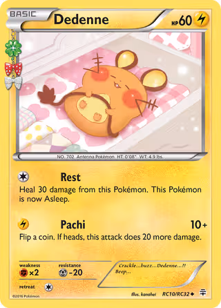 Dedenne RC10 Pokemon card