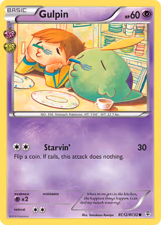 Gulpin RC12 Pokemon card