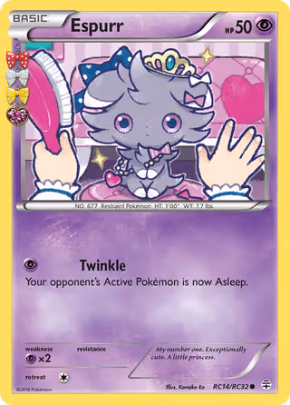 Espurr RC14 Pokemon card