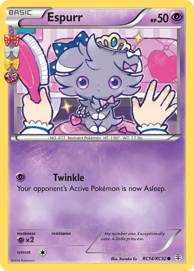 Espurr RC14 Pokemon card