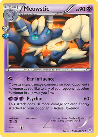 Meowstic RC15 Pokemon card