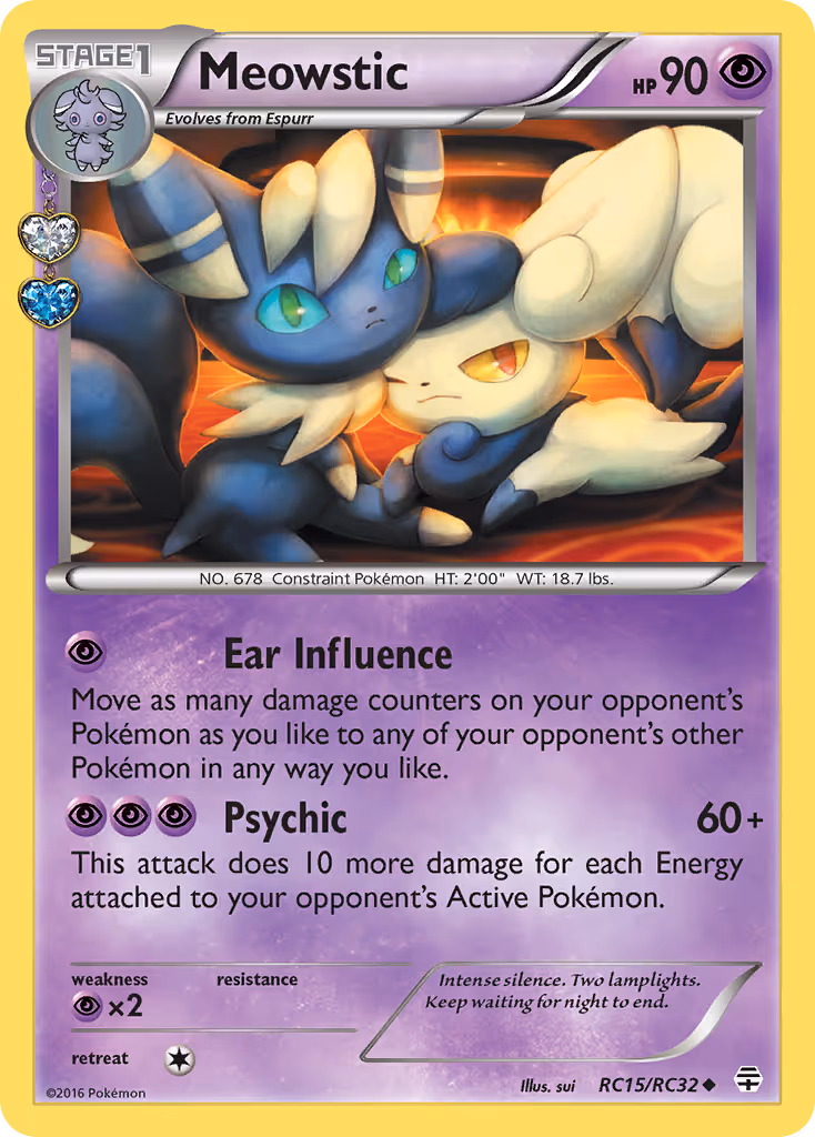 Meowstic RC15 Pokemon card