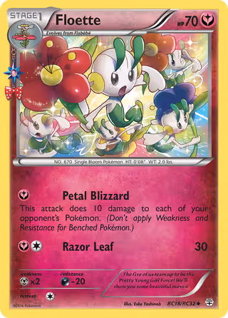 Floette RC18 Pokemon card