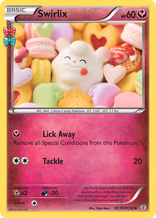 Swirlix RC19 Pokemon card