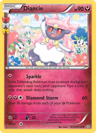 Diancie RC22 Pokemon card